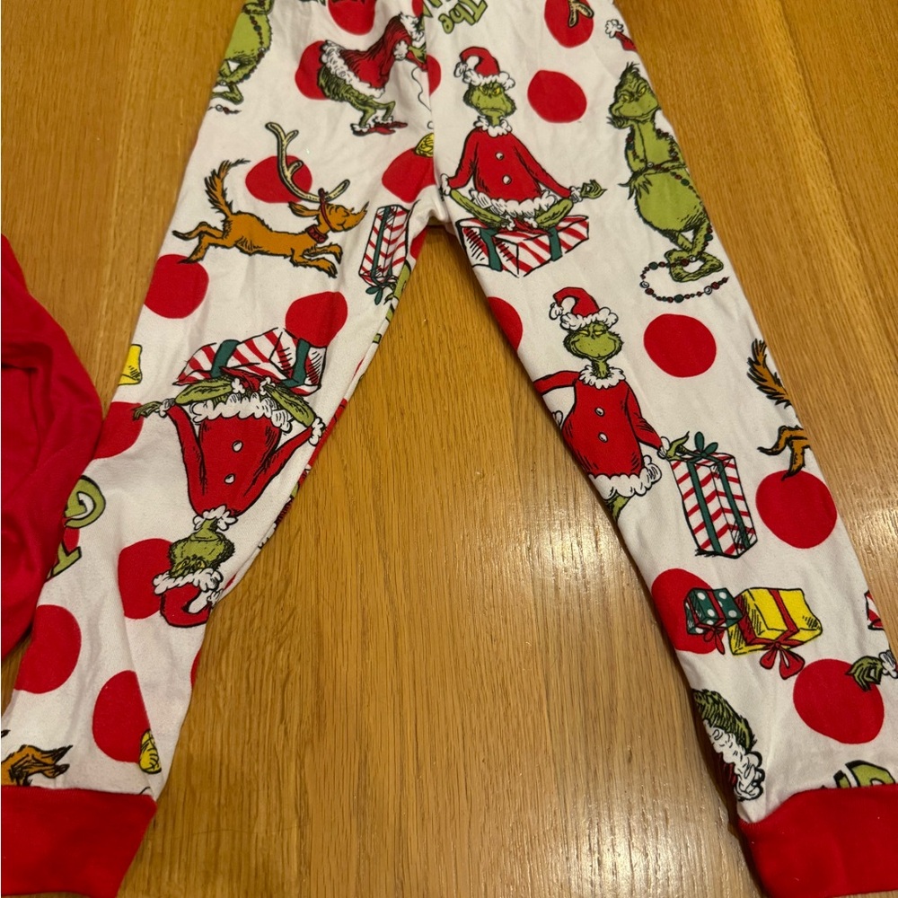 Dr. Seuss Grinch Merry Grinchmas Pajama Set Size 4T Festive Christmas Holiday - Picture 4 of 7